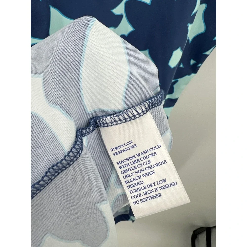 Southern Tide Blue Floral Sleeveless Performance Golf Dress Size Large - Picture 5 of 8